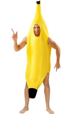 a man dressed in a banana costume