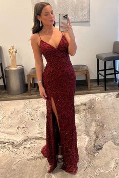 Dark Prom Dresses, Dark Red Prom Dress, Prom Dresses Sparkly, Prom Dress Inspo, Dark Red Dresses, Sparkly Prom Dress, Sparkly Prom Dresses, Classy Prom Dresses, Corset Dress Prom