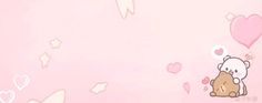 a pink wall with hearts and a teddy bear on it