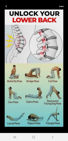 a poster showing how to use the lower back