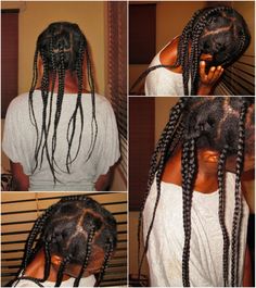 Waist Length Natural Hair, Single Braids