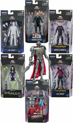 six action figures from the avengers movie series, including than - man and hulke