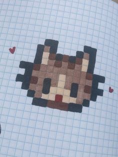 Cute Cat Pixel Art, Cute Pixel Art Easy, Pixel Art Ideas Cute, Mini Pixel Art, Pixel Art Animals, Pixel Art Ideas, Cat Pixel Art, Line Design Pattern, Pixel Cat