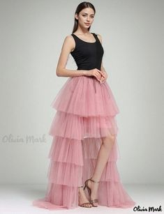 Olivia Mark - Versatile Semi-Sheer Mesh Skirt with Removable Elastic Waistband - Ideal for Performances, Holiday Getaways, Photoshoots, and Dance Routines Elevated Fashion, Irregular Skirt, Fluffy Skirt, Dance Event, Tulle Midi Skirt, Skirts Midi High Waisted, Half Skirt, Mesh Skirt, Long Sleeve Short Dress