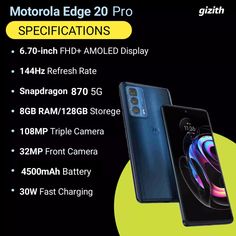 the motorola edge 2 pro smartphone is shown in this advertisement