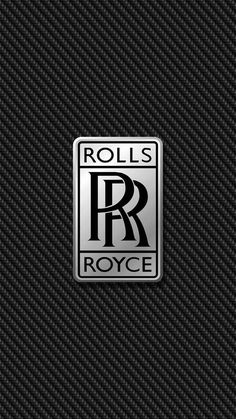 the rolls royce logo is shown on a black carbon fiber textured wallpaper background