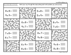 worksheet to help students learn how to solve the missing numbers in this maze