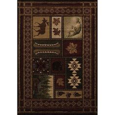 Northwoods Cabin Area Rug Woodland Artwork, Southwestern Area Rugs, Rug Direct, Plush Rug, Rectangular Rugs, Carpet Runner, Accent Rugs, Power Loom, Intense Colors