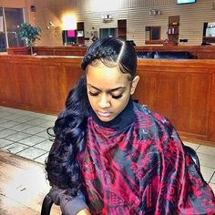 Dig through these sew in hairstyles to find your weave inspiration! Be it for straight to curly, short, medium or long hair, we've got something for all! Braid With Ponytail, Ponytail Black Hair, Ponytail Hairstyles For Black Women, Side Ponytail Hairstyles, Makeup Tip, Sew In Hairstyles, Side Ponytail, Deep Curly