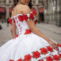 Charro Dress Red Roses. New Beautiful Charra Quinceaera Dress. Ready For Shipping Mexican Themed Wedding Dress, Charro Dresses Quinceanera, Charra Quinceanera Dresses, Mariachi Quinceanera Dress, Charro Dress, Quince Centerpieces, Vestido Charro, Sweet 15 Party Ideas Quinceanera, Mexican Quinceanera