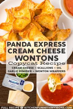 panda express cream cheese wontons with dipping sauce