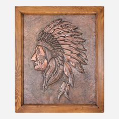 Bring the beauty of Native-American culture into your home with our Framed Copper Artwork. This stunning piece features intricate copper detailing that captures the essence of traditional Indian artwork. Display it proudly in your space and be inspired by its rich history and craftsmanship. It is a real copper artwork. You can order this copper wall art as seen in the images or customize it; - Replace the design image with anything you want, - Add your own custom text - Change the color of the c Business Signs Outdoor, Farm Entrance, Copper Artwork, Copper Wall Art, Sidewalk Sign, Indian Artwork, Animals Flowers, Table Decor Living Room, Fireplace Screen