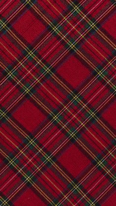 a red plaid fabric with green and yellow stripes