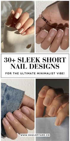 Minimalist mani lovers will adore these 30+ short nail designs! Simple, classy, and chic, these looks are perfect for anyone who wants a clean, polished style without too much fuss.	short nail designs | short nails | short classy nails | short summer nails | short acrylic nails | short square acrylic nails | shorties nails | short nail ideas | short nails inspo | cool short nails | short nails inspo | simple short nails Nail Designs Simple Classy, Short Nail Designs Simple