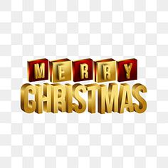 merry christmas text with gold letters on a transparent background png and psd for free