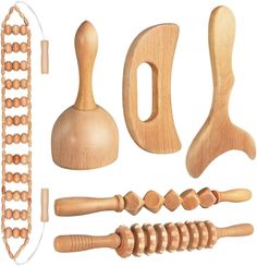 PRICES MAY VARY. 【The Highest Technical Standard】The wood therapy massage tools are made of pure natural wood, with solid design, smooth surface, no burr and no irritation to the skin. Easy to clean, each tool is carefully and evenly sanded and sealed to ensure a smooth surface that won't scratch the skin.lymphatic drainage massager. 【Deeply Massage the Muscle Layer】The wood massage tools through precise design and cutting, can penetrate deep into the muscle and fascia layer, quickly relieve mus Wood Therapy Tools, Wood Massage, Wood Therapy, Natural Aesthetics, Muscle Pain Relief, Professional Massage, Back Massager, Therapeutic Massage, Therapy Tools