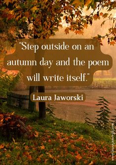 an autumn day and the poem will write itself