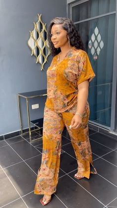 Vintage Material Top Styles For Ladies, Adire Top And Trouser Styles For Women, Crepe Two Piece Styles Nigeria, Shirt And Palazzo Outfit Nigeria, Ankara 2 Piece Set Pants, Two Piece Ankara Styles, Material Trouser And Top For Ladies, Bubu Top Style, 2 Pieces Trouser And Top