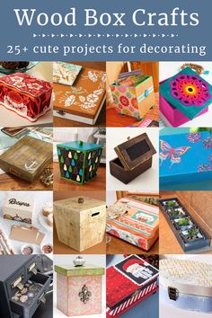 the cover of wood box crafts 25 cute projects for decorating