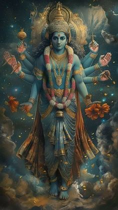 the hindu god is depicted in this painting