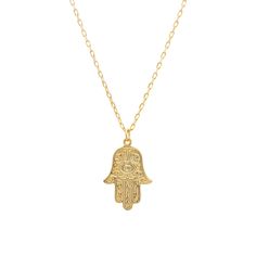 Look glorious and protected with the Hamsa Evil Eye Embossed Pendant Necklace! The pendant features an embossed pattern Hamza hand with the image of a powerful evil eye on its palm. The Hamsa, or “Hand of Fatima” as it is sometimes referred to, is believed to be a sign of protection, harmony and balance. The hamza hand symbol is also said to bring good luck, ward off the evil eye, and protect against danger. It is often used as a decorative element in jewellery to invoke spiritual protection. 92 Hamza Hand, Hamsa Necklace Gold, Hamsa Evil Eye, Hamsa Charm, Hamsa Pendant, Embossed Pattern, Hand Of God, Hamsa Necklace, Amulet Necklace