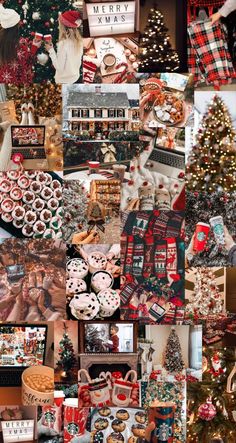 christmas collage with many different items and decorations