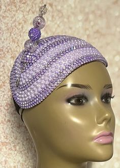 Lavender Bead Hat for Church, Wedding, Mother of the Bride, Head Covering, Tea Parties Hat is trimmed with beaded hat pin. Perfect for any special occasion. The hat measures 10X7 inches. Hat can be worn on either side of the head. All hats shipped via Free Shipping will be shipped via USPS First Class Mail. Gifts for mom, sister, wife, or yourself. Handmade Purple Party Hat, Handmade Pinched Crown Hat For Wedding, Adjustable Lavender Headpiece For Wedding, Adjustable Purple Headpiece For Evening, Adjustable Crown Costume Hat For Wedding, Adjustable Crown Wedding Costume Headpiece, Adjustable Crown Wedding Headpiece, Elegant Adjustable Lavender Headpiece, Purple Hat For Church