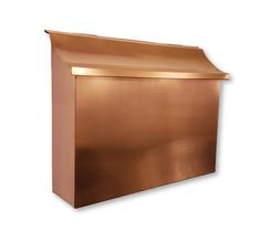 an image of a copper mailbox on a white background