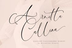 an artistic calligraphy script that is handwritten