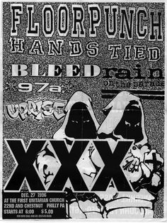 a concert poster for the xxxxx