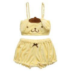 PRICES MAY VARY. Made of high quality nylon material, soft velvet, skin-friendly, cozy and warm, high stretchy, comfortable to wear. Sweet anime cartoon 3D rabbit bunny ears pajamas set, kawaii sleepwear, Japanese anime style homewear. Sexy adjustable spaghetti strap, wire free tube top, pull-on style, loose high waist bloomers shorts, ruffle trim. Occasion: Bedroom, home, cosplay, masquerade, fancy ball, costume party, club, casual daily wear, Halloween, etc. This sexy lingerie set could sketch Shorts Pjs, Cute Tube Tops, Kawaii Pajamas, Tube Top And Shorts, Cartoon Cosplay, Sweet Dog, Dog Ears, Pyjamas Set, Bloomers Shorts