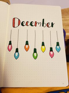 December Cover Page, Bullet Journal Titles, Xmas Drawing, December Bullet Journal, Bullet Journal Mood Tracker Ideas, Bullet Journal Paper, Diy Xmas Gifts, Christmas Cover, Bullet Journal Mood