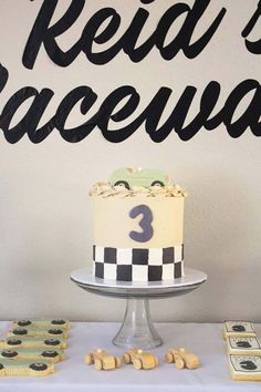 Retro Race Car Cake Racing First Birthday Theme, Vintage Race Car Birthday Cake, Muted Race Car Birthday, 2 Fast Birthday Cake, Cake Race Car, Vintage Race Car Cake, Retro Race Car Birthday, Car Party Theme