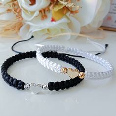 Set of 2 Personalized Matching Heart Bracelet, Custom Bracelet Jewelry Gift for Girlfriend, Mommy and Me, Best friend, Friends, Couples, Woman, Her.  💎HOW TO PLACE AN ORDER? You can complete the sale in a few steps. * Select the 1st and 2nd thread color from the menu tab (from the drop-down menu). (See last photo for thread colors) * Please specify the heart colors you want in the personalization section as in the example.  Example; 1. Gold 2. Silver Add to cart and complete your order. Congrat Cheap White Bracelets For Best Friend, Same Bracelets For Couples, Couple Thread Bracelet, Valentine's Day Heart Bracelet, Heart Shaped Friendship Bracelets For Valentine's Day, Braided Friendship Bracelets For Valentine's Day, Handmade Heart Bracelet As Best Friend Gift, Couples Heart Bracelet For Valentine's Day And Friendship, White Heart-shaped Friendship Bracelets For Mother's Day