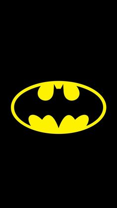 the batman symbol is shown on a black background