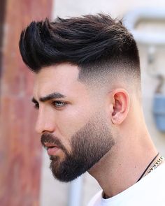 Haircut And Beard, High Fade Haircut, High Skin Fade, Drop Fade Haircut, Beard Styles Short, Beard Haircut, Gents Hair Style, Best Beard Styles, Beard Fade