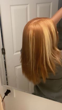 Hair Dye Ideas Natural Colors Straight Hair, Can You Perm Bleached Hair, Natural Colors To Dye Hair, Copper Hair With Blonde Skunk Stripe, Ginger Hair Black Women Silk Press, Cute Natural Hair Color Ideas, Hairdye Ideas For Black Women, Dyed Hair On Black Girls, Copper On Black Women