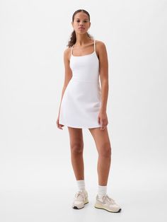 GapFit Power Exercise Dress | Gap Cute Tennis Dress, Fitted Tennis Dress With Built-in Bra For Summer, Casual Mini Tennis Dress With Built-in Bra, Sporty Mini Length Dress For Loungewear, Casual Summer Tennis Dress With Built-in Bra, Sporty Fitted Scoop Neck Dress, Casual Summer Tennis Dress For Loungewear, Mini Length Tennis Dress With Built-in Bra For Workout, Summer Athleisure Loungewear Dresses