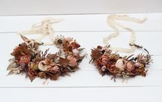 Total height of boutonniere - 4 inches ( 10 cm) The length of the flower crown is 18 inches and is adjustable with a ribbon. This is one size fits all. Thanks for visiting 😊 Flower Wreath Wedding, Bridesmaid Crown, Bridal Hairpiece, Crown Flower, Headpiece Bridal, Wreath Wedding, Wedding Headpiece, Bridal Hair Pieces, Vow Renewal