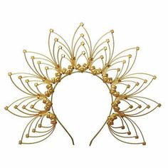 Punk Women Gold Halo Crown Halo Headband Party Wedding Halo Headdress Zip-Tie | eBay Goth Headband, Zip Tie Crown, Gothic Crown, Crown Halo, Feather Crown, Glitter Outfit, Women's Headbands, Goddess Crown, Wedding Halo