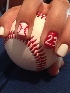 Baseball Nail Designs, Teen Nail Art, Baseball Nails, Blue Nail Designs, Toe Nail Designs, Nail Designs Glitter, Cool Nail Art, Nail Decorations, Perfect Nails