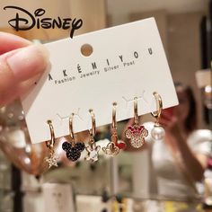 Disney Movie Earrings Cartoon Cute Pink Stitch Pendant Ear Studs Women Fashion Jewelry Accessories Cute Disney Earings, Disney Jewelry Earrings, Doraemon Earrings, Mickey Earrings, Cute Mickey Mouse, Jewelry Accessories Earrings, Bubble Wrap Packaging, Pink Stitch, Asymmetrical Earrings