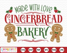 gingerbread bakery svg cut file