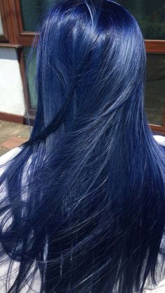 Indigo Hair Color, Blue Natural Hair, 30 Hair Color, Royal Blue Hair, Navy Blue Hair, Dyed Hair Blue, Blue Black Hair