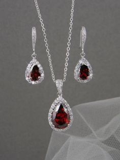 Bridesmaids Jewelry, Crystal Wedding Jewelry, Natural Jewelry, Discount Jewelry, Earrings Crystal, Ruby Jewelry