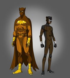 two different versions of batman and catwoman from the animated tv series, which is based on