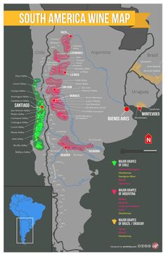 the wine map for south america