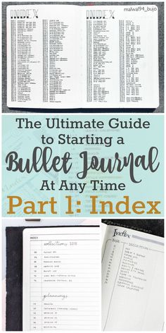 Part 1 of the Ultimate Guide to Beginning a Bullet Journal at Any Time - the Bullet Journal Index. The index is the organizational tool for your bujo. Key Bullet Journal, Dot Journaling, Bullet Journal Calendrier, Bullet Journal Index, Bullet Journal Key