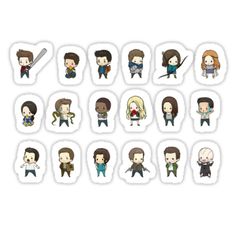 the walking dead characters sticker