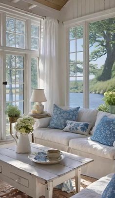 Small Nantucket Cottage, Charleston Home Aesthetic, Nantucket Cottage Interiors, White Picket Fence Ideas, Finds On Amazon, Beach House Living Room, Home Decor Finds, Coastal House, House Living Room